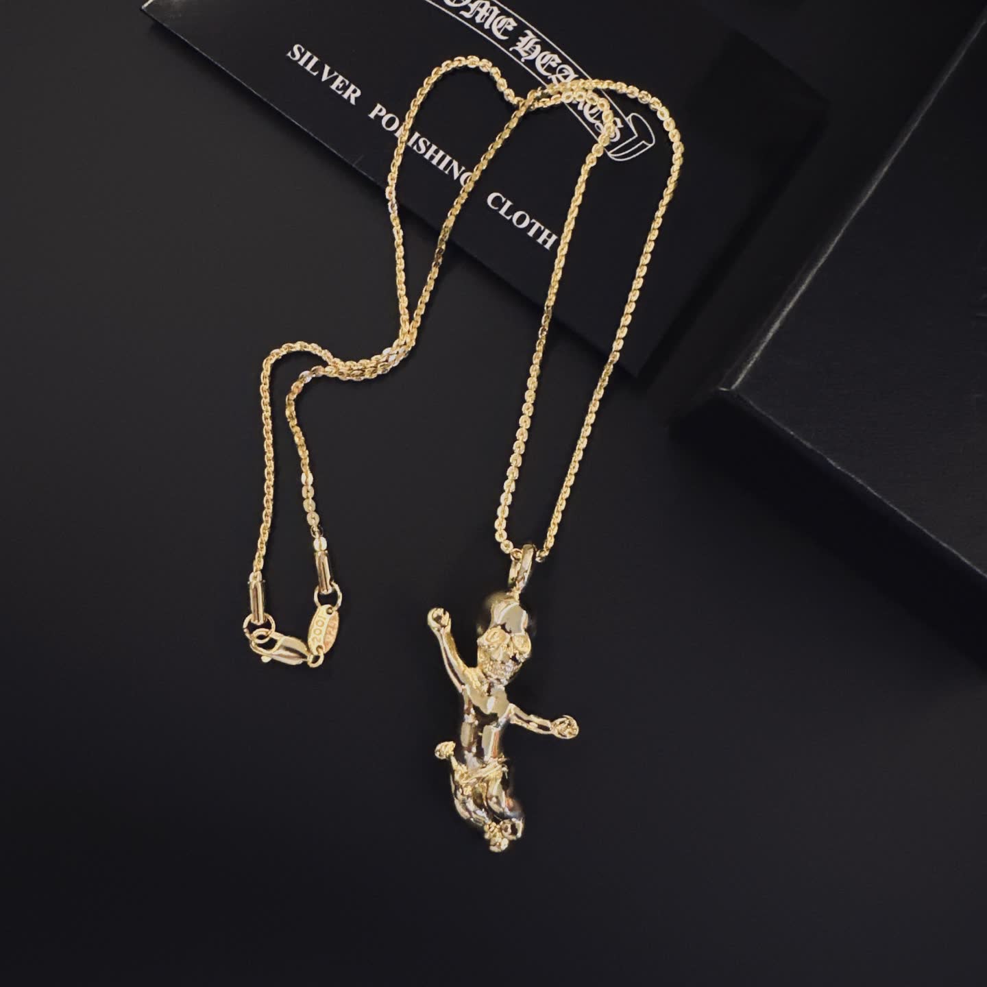 Chrome Hearts Gold Plated Pendant Necklace